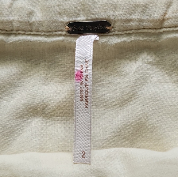 Free People Crochet Tiered Lace Mini Skirt Off White Cotton Lined Size 2 - Picture 2 of 7